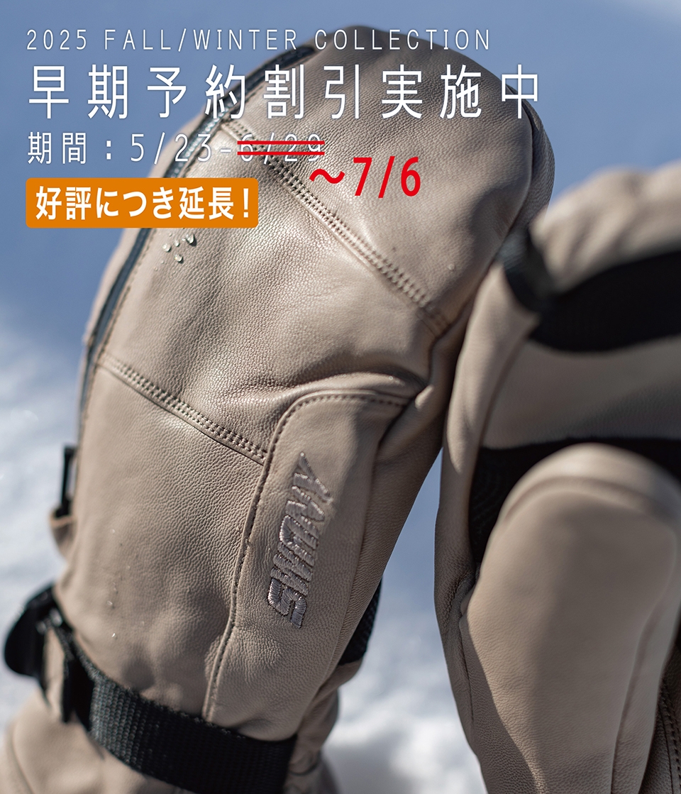 グローブ　スノーグローブ　レザー　革　メンズ　SWANY　スノーボード　手袋　S SWANY GLOVES 2023-2024